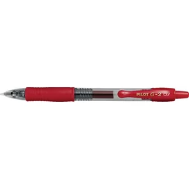 Zseléstoll, 0,32 mm, nyomógombos, PILOT &quot;G-2&quot;, piros