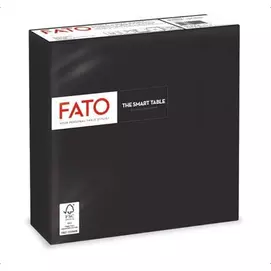 Szalvéta, 1/4 hajtogatott, 33x33 cm, FATO "Smart Table", fekete