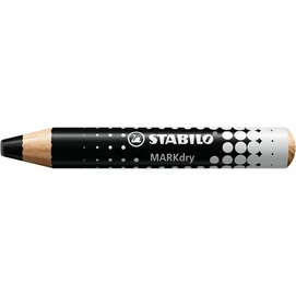 Táblaceruza fehértáblához, flipchartpapírhoz, kúpos, STABILO &quot;MARKdry&quot;, fekete