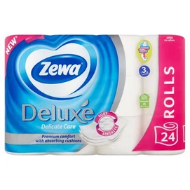 Toalettpapír, 3 rétegű, kistekercses, 24 tekercs, ZEWA &quot;Deluxe&quot;, fehér