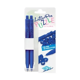 Zseléstoll, nyomógombos, kirakós, 2 db, WEDO &quot;Letter Pen Puzzle&quot;, kék