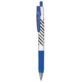 Zseléstoll, 0,33 mm, nyomógombos, csíkos test, ZEBRA &quot;Sarasa Clip&quot;, kék