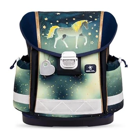 Iskolatáska, fémcsat, BELMIL &quot;Classy Sparkling Unicorn&quot;, unikornis
