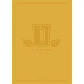 Füzet, tűzött, A5, kockás, 60 lap, SHKOLYARYK &quot;University International&quot;, vegyes