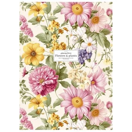 Füzet, tűzött, A4, kockás, 80 lap, SHKOLYARYK &quot;Flowers and plants&quot;, vegyes