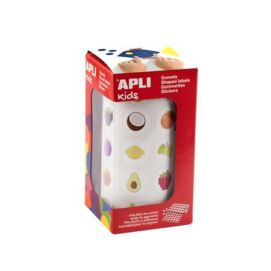 Fejlesztő matricák, 20mm, gyümölcs, APLI Kids "Stickers", vegyes minták, 900 etikett/tekercs