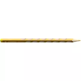 Színes ceruza, háromszögletű, balkezes, vastag, STABILO "EASYcolors", arany