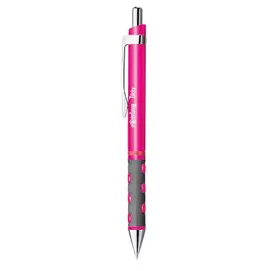 Golyóstoll, 0,8 mm, nyomógombos, neon rózsaszín  tolltest, ROTRING "Tikky", kék