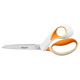 Olló, általános, 23 cm, FISKARS &quot;RazorEdge Softgrip&quot;, narancssárga-fehér