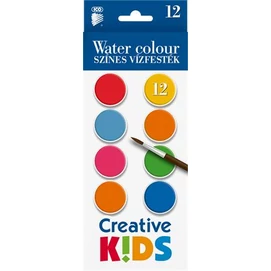 Vízfesték, 12 darabos, 28 mm, ICO &quot;Creative Kids&quot;