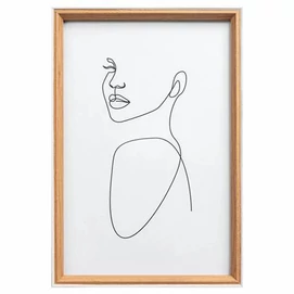 Képkeret, fa, 20x30 cm, "Silhouette", bükkfa