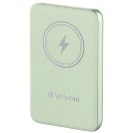 Hordozható akkumulátor, vezeték nélküli töltés, 10000 mAh, VERBATIM &quot;MCP-10, zöld