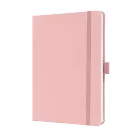 Jegyzetfüzet, exkluzív, A5, vonalas, 96 lap, keményfedeles, SIGEL "Jolie", világos rózsaszín