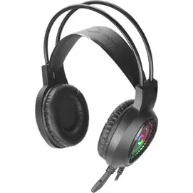 Fejhallgató, mikrofonnal, vezetékes, gaming, 2x3.5 mm jack + USB-A, SPEEDLINK "Voltor LED", fekete