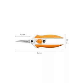 Varróolló, 15 cm, FISKARS &quot;EasyAction™&quot;, narancssárga