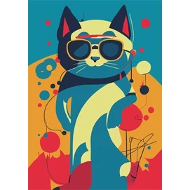 Naptár, tervező, A5, heti, DAYLINER &quot;Colors Astro Cat&quot;
