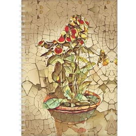 Naptár, tervező, A5, heti, DAYLINER, &quot;InSpiral&quot;, bloom