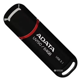 Pendrive, 64GB, USB 3.2 Gen1, ADATA &quot;UV150&quot;, fekete