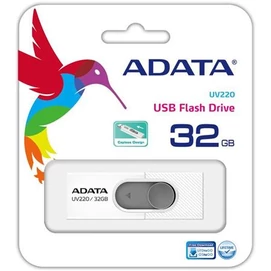 Pendrive, 32GB, USB 2.0, ADATA &quot;UV220&quot;, fehér