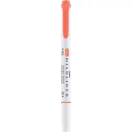 Szövegkiemelő, 1,0/3,5 mm, kétvégű, ZEBRA "Mildliner Warm", cinóber