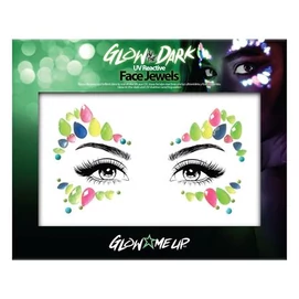 Arc ékszer készlet, öntapadó, UV fényben fluoreszkáló, &quot;Glow in the dark&quot;, neon színek