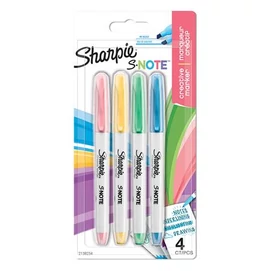 Rostirón készlet, vágott,  SHARPIE &quot;S-Note&quot;, 4 különböző szín