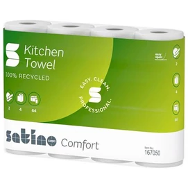 Háztartási papírtörlő, 2 rétegű, 4 tekercses, &quot;Satino Comfort by Wepa&quot;, fehér