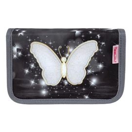 Tolltartó, klapnis, cipzáras, BELMIL &quot;Amazing Butterfly&quot;, fekete, pillangó