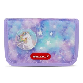 Tolltartó, klapnis, cipzáras, BELMIL &quot;Diamond Unicorn&quot;, lila, unikornis