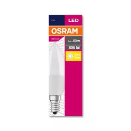 LED izzó, E14, gyertya, B38, 7W, 806lm, 2700K (MF), OSRAM &quot;Value&quot;