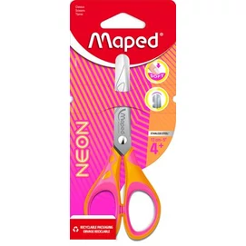 Olló, iskolai, 13 cm, MAPED &quot;Soft Neon&quot;, vegyes színek