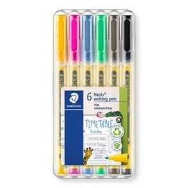 Tűfilc készlet, 0,6 mm,  STAEDTLER &quot;Noris® 307&quot;, 6 különböző szín
