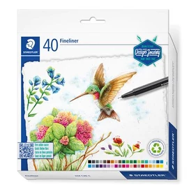 Tűfilc készlet, 0,3 mm, STAEDTLER &quot;triplus® fineliner 334&quot;, 40 különböző szín