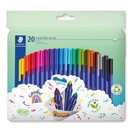 Rostirón készlet, 1 mm, STAEDTLER &quot;Triplus 323&quot;, 20 különböző szín