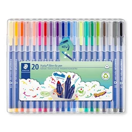 Filctoll készlet, 1 mm, STAEDTLER &quot;Triplus 323&quot;, 20 különböző szín