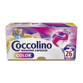 Mosókapszula, 26 db, COCCOLINO &quot;3in1 Color&quot;