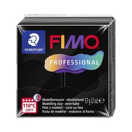 Gyurma, 57 g, égethető, FIMO &quot;Professional&quot;, fekete