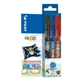 Rollertoll, 0,35 mm, nyomógombos, PILOT &quot;Frixion Ball One Piece&quot;, 3 különböző szín