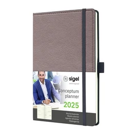 Naptár, A5, heti, 2025, kemény borító, SIGEL &quot;Conceptum&quot;