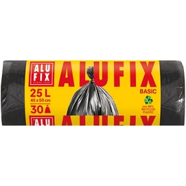Szemeteszsák, 25 l, 30 db, 44x50 cm, 8 µ, ALUFIX &quot;Economy&quot;, fekete