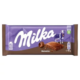 Táblás csokoládé, 90 g, MILKA &quot;Noisette&quot;