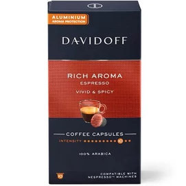 Kávékapszula, Nespresso® kompatibilis, 10 db, DAVIDOFF &quot;Rich Aroma&quot;