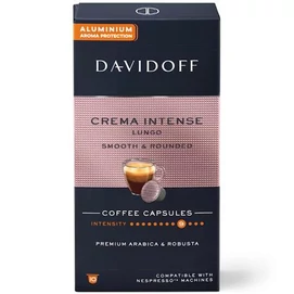 Kávékapszula, Nespresso® kompatibilis, 10 db, DAVIDOFF &quot;Crema Intense Lungo&quot;