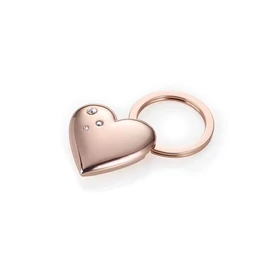 Kulcstartó, SWAROVSKI® kristályokkal, TROIKA, &quot;Girls Best Friend Rosy&quot; Shiny
