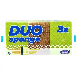 Mosogatószivacs, karcmentes, 3 db, BONUS &quot;Duo&quot;