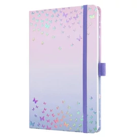 Naptár, A5, heti, 2026, kemény borító, SIGEL &quot;Jolie&quot;, Butterfly Confetti Candy