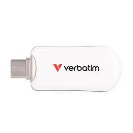 Pendrive, 256GB, USB-C 3.2 Gen1, VERBATIM &quot;Plectra&quot;, fehér