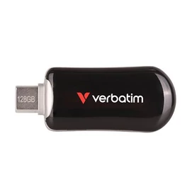 Pendrive, 128GB, USB-C 3.2 Gen1, VERBATIM &quot;Plectra&quot;, fekete
