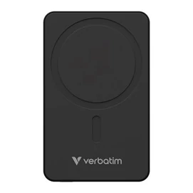 Power bank, külső akkumulátor, vezeték nélküli, 10.000mAh, VERBATIM "Charge n Go Essentials", fekete