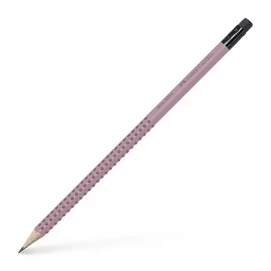 Grafitceruza, B, háromszögletű, radírral, FABER-CASTELL &quot;Grip 2001&quot;, rózsaszín